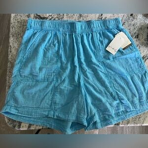 NWT : WONDERLY🩵 Blue 💯% Cotton Shorts w Pockets